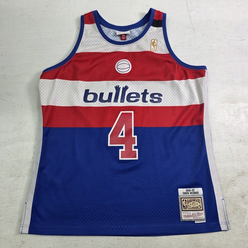 Chris Webber Mitchell & Ness Hardwood Classics 96-97‎ Bullets Jersey Mens XL 48